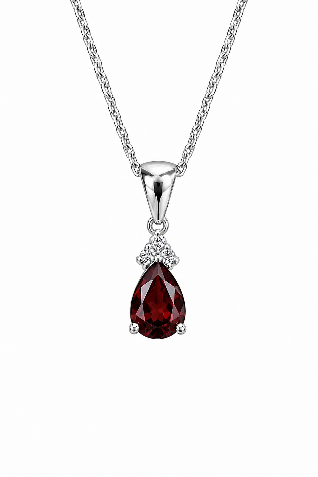 RG162 Whitegold garnet Dia Necklace VIREXAC