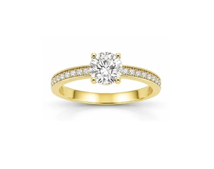 RG 152 Gold Diamond Memory Ring 14 ct LUREX