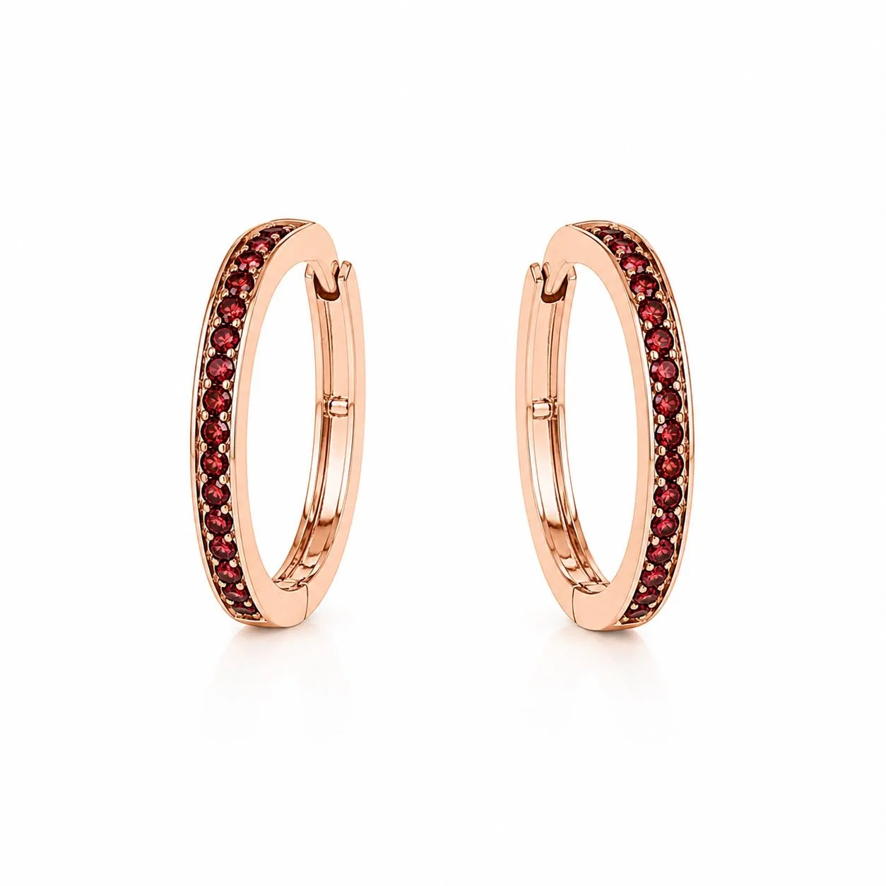 RG108 Rosegold garnet Earring LORY