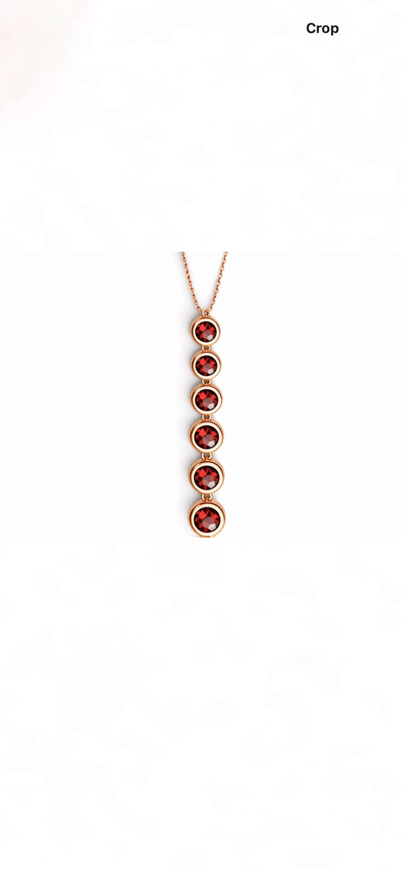 RG 71 Rosegold garnet Necklace 14 ct ROSA