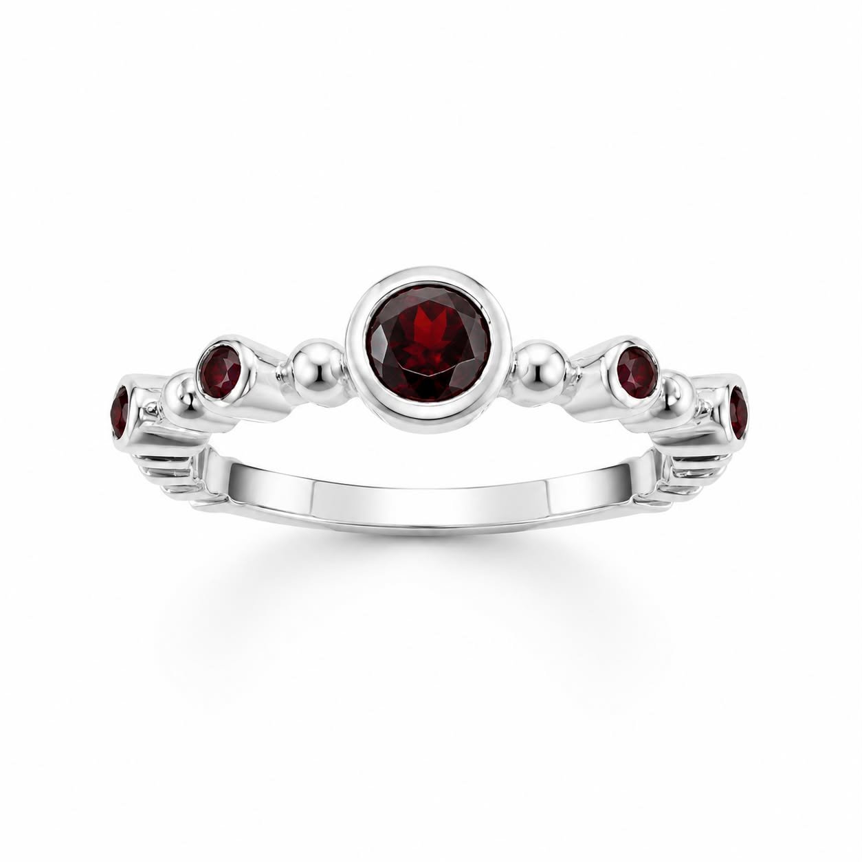 RG 129 Rosegold garnet Ring 14 ct ARIX