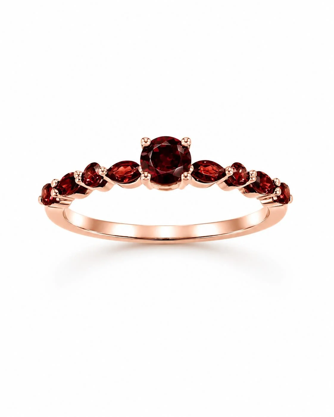 RG 65 Rosegold garnet Ring 14 ct RYSA