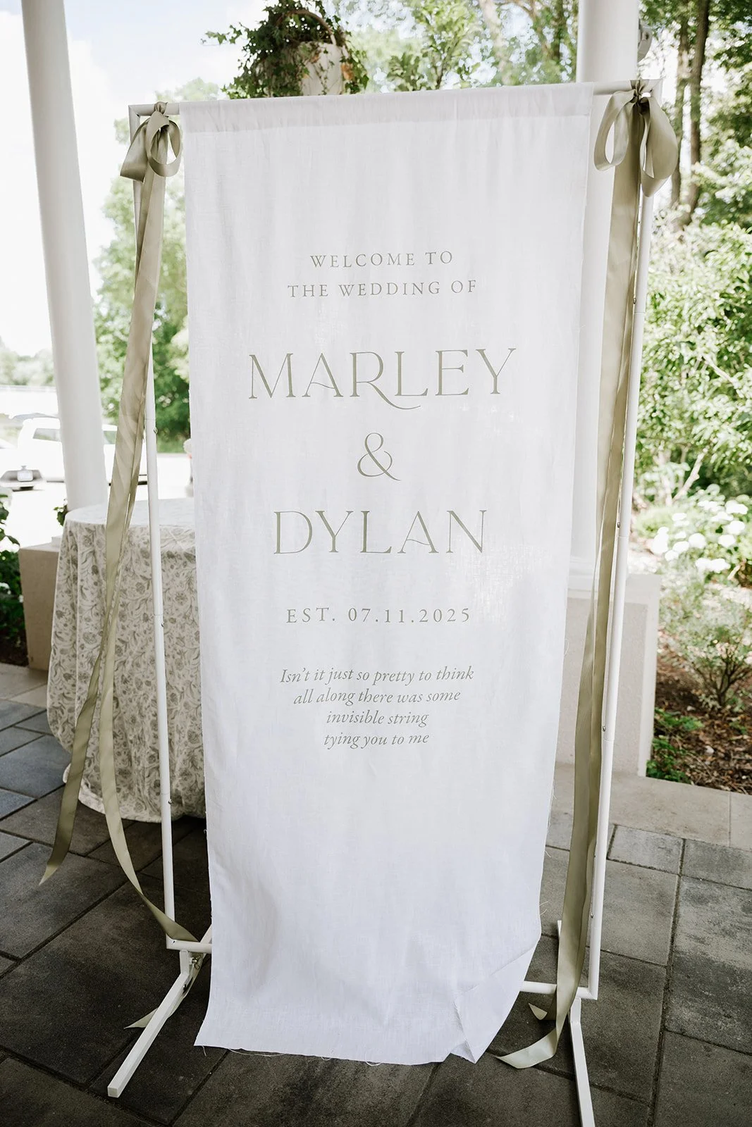 elle by stella wedding linen sign