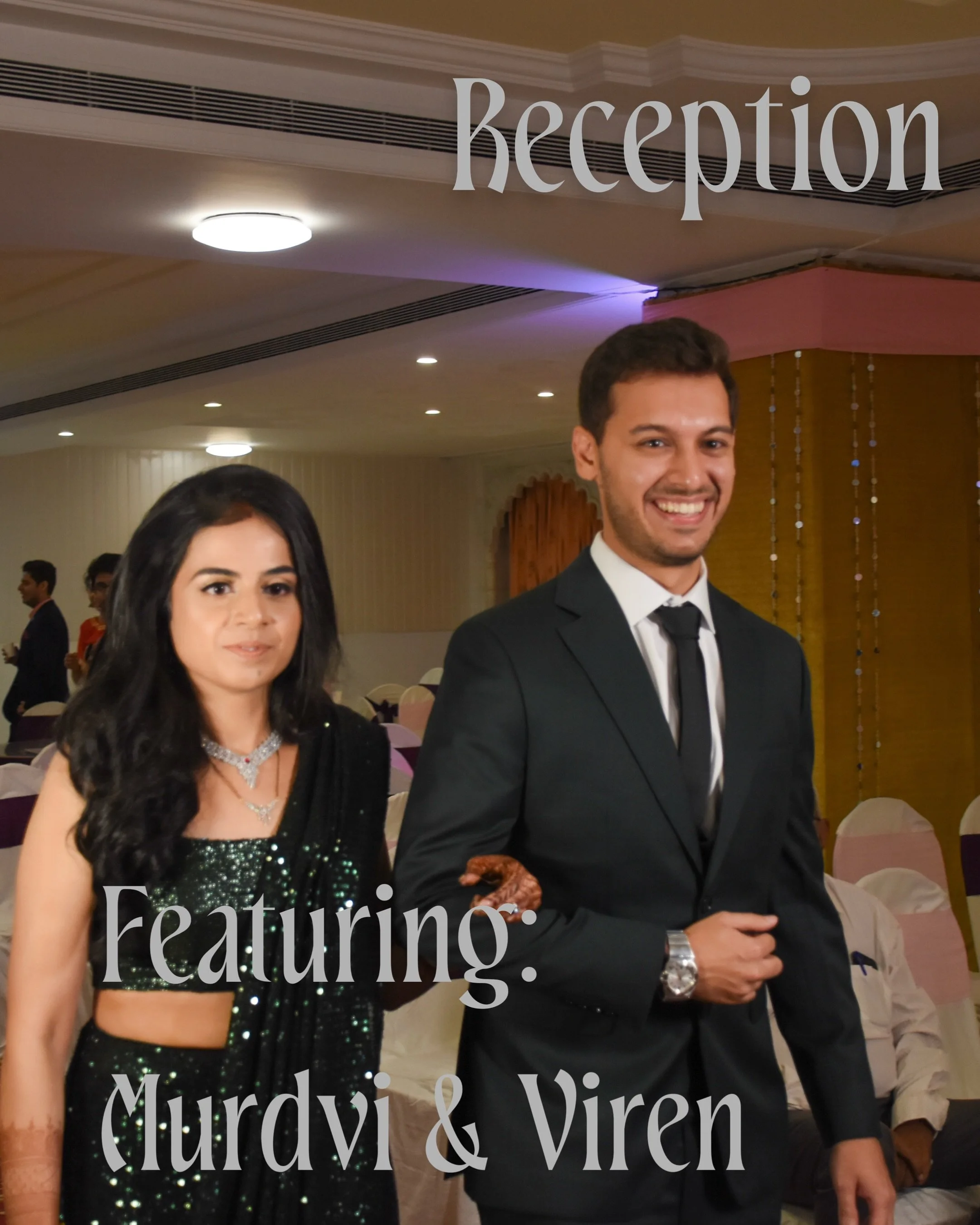 🌟 An Evening of Elegance &amp; Celebration 🌟

Stepping into forever, hand in hand. ✨ Reliving the magic, laughter, and timeless moments from Murdvi and Viren&rsquo;s reception celebration. From glamorous entries to heartfelt gatherings, every frame