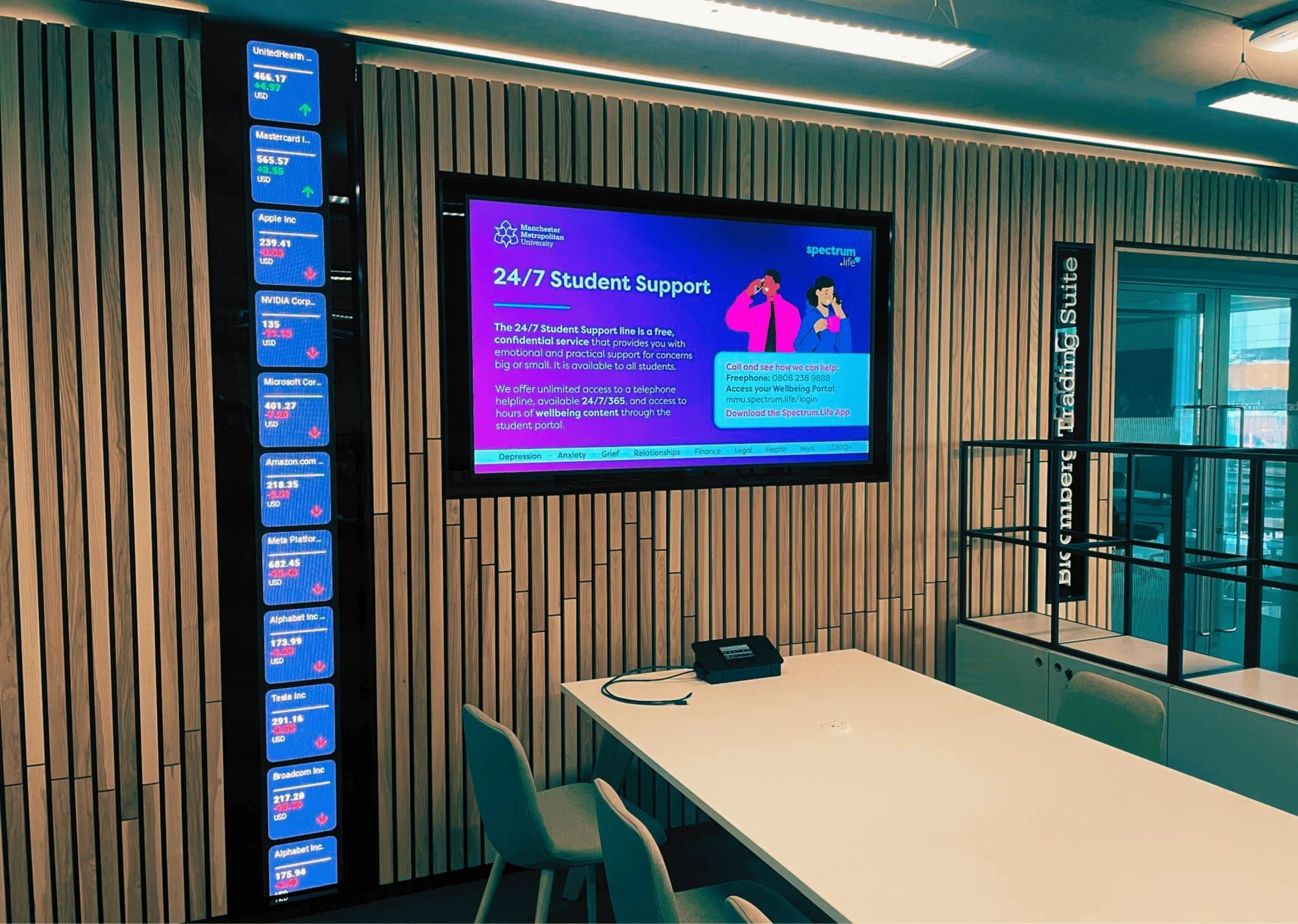 Bloomberg Trading Suite at Manchester Met