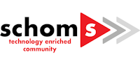 Schomburg Partner 2025-26 logo with stylized arrows in red and gray