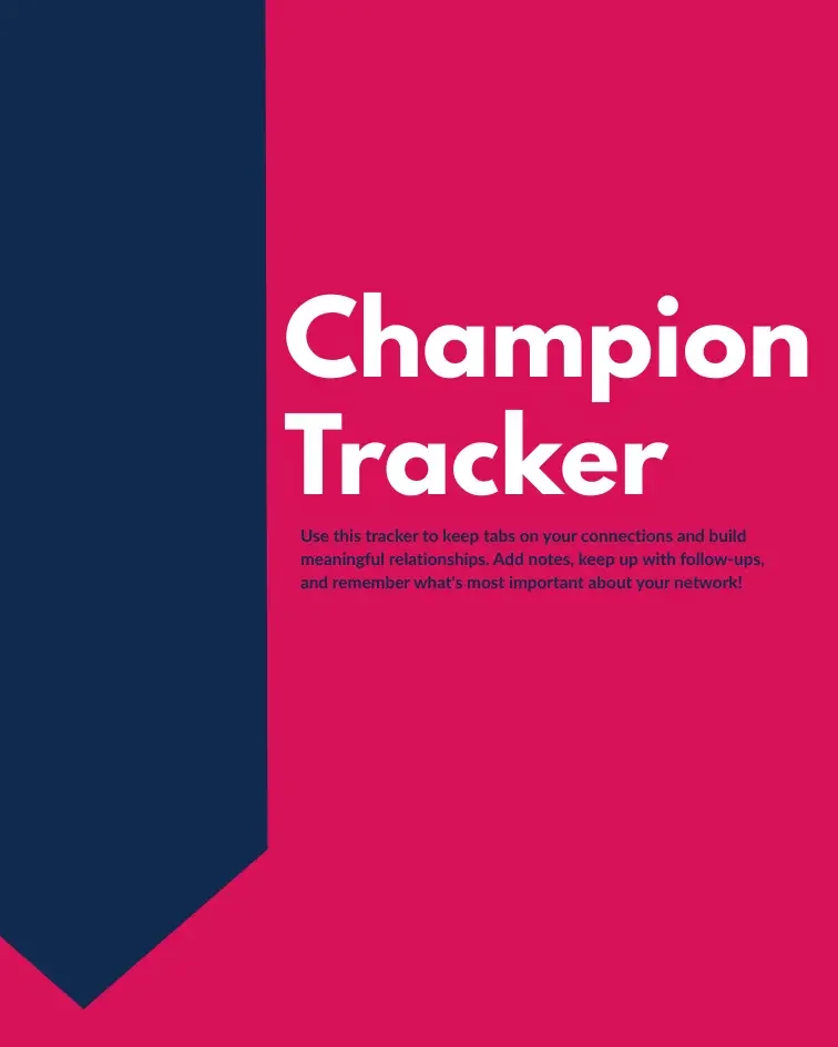 Free Downloadable Resource: Champion Tracker