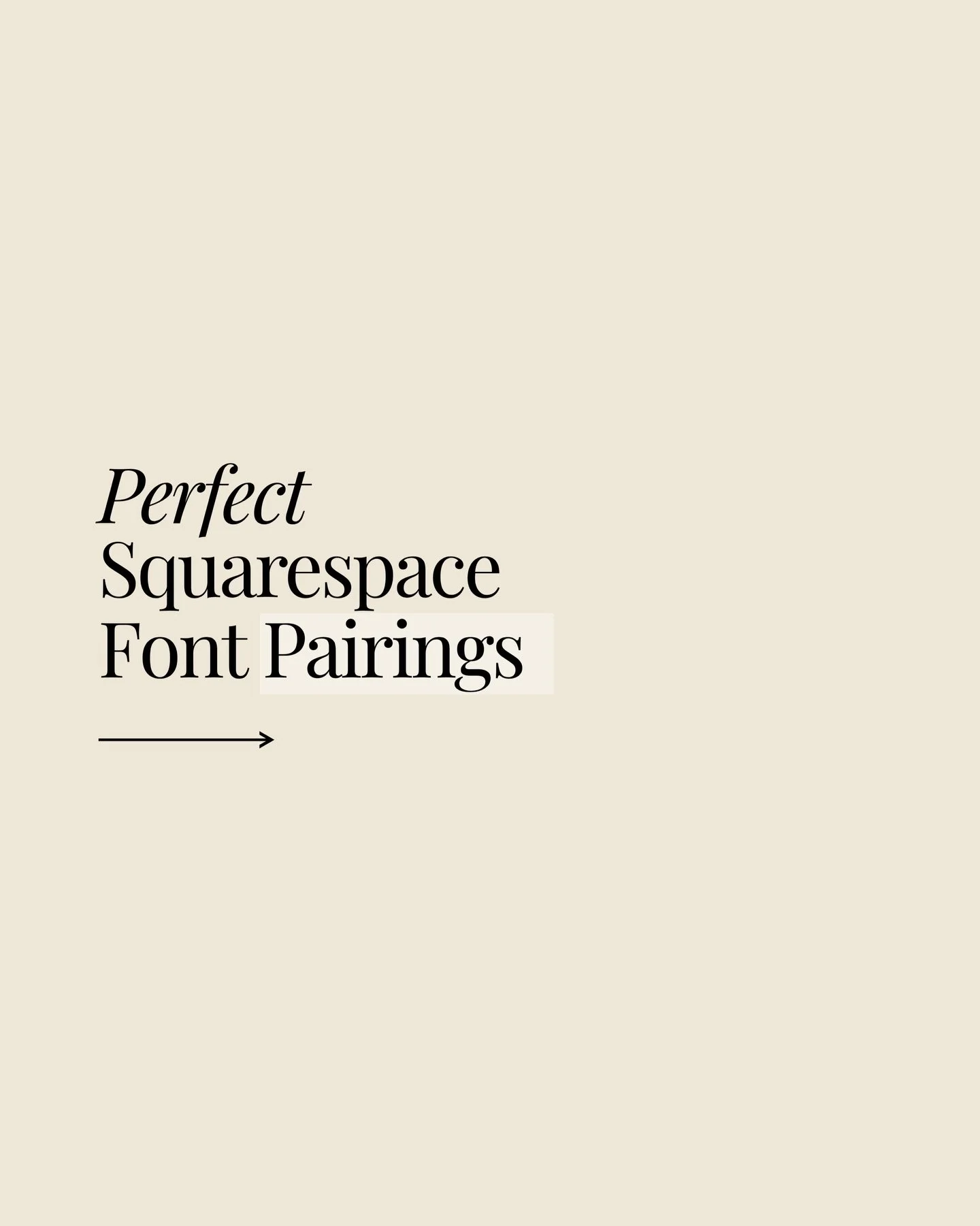 Perfect Squarespace font pairings do exist - I spend half my life searching for the perfect combos, so skip the hunt &amp; steal these. They will make your brand feel instantly more premium ✨
 Save this for your next website project - you&rsquo;re we