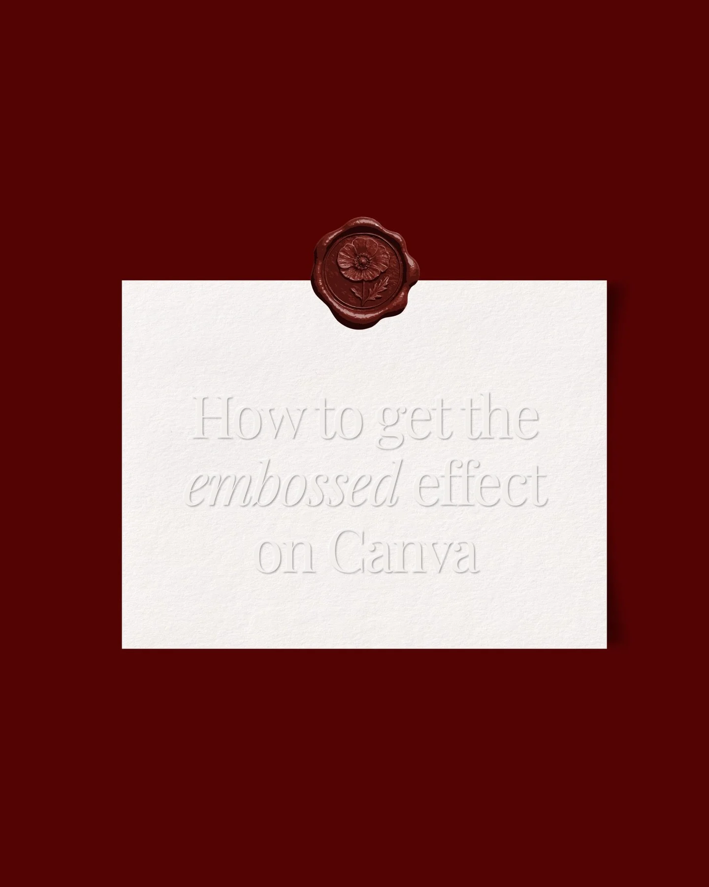 👀 Ever wondered how to create the embossed effect without Photoshop?  
Here&rsquo;s how to do it step by step in Canva 🤍 Save this for later &amp; follow for more Canva + branding tips.

#canvatips #canvatutorial #canvahacks #canvadesign #smallbusi