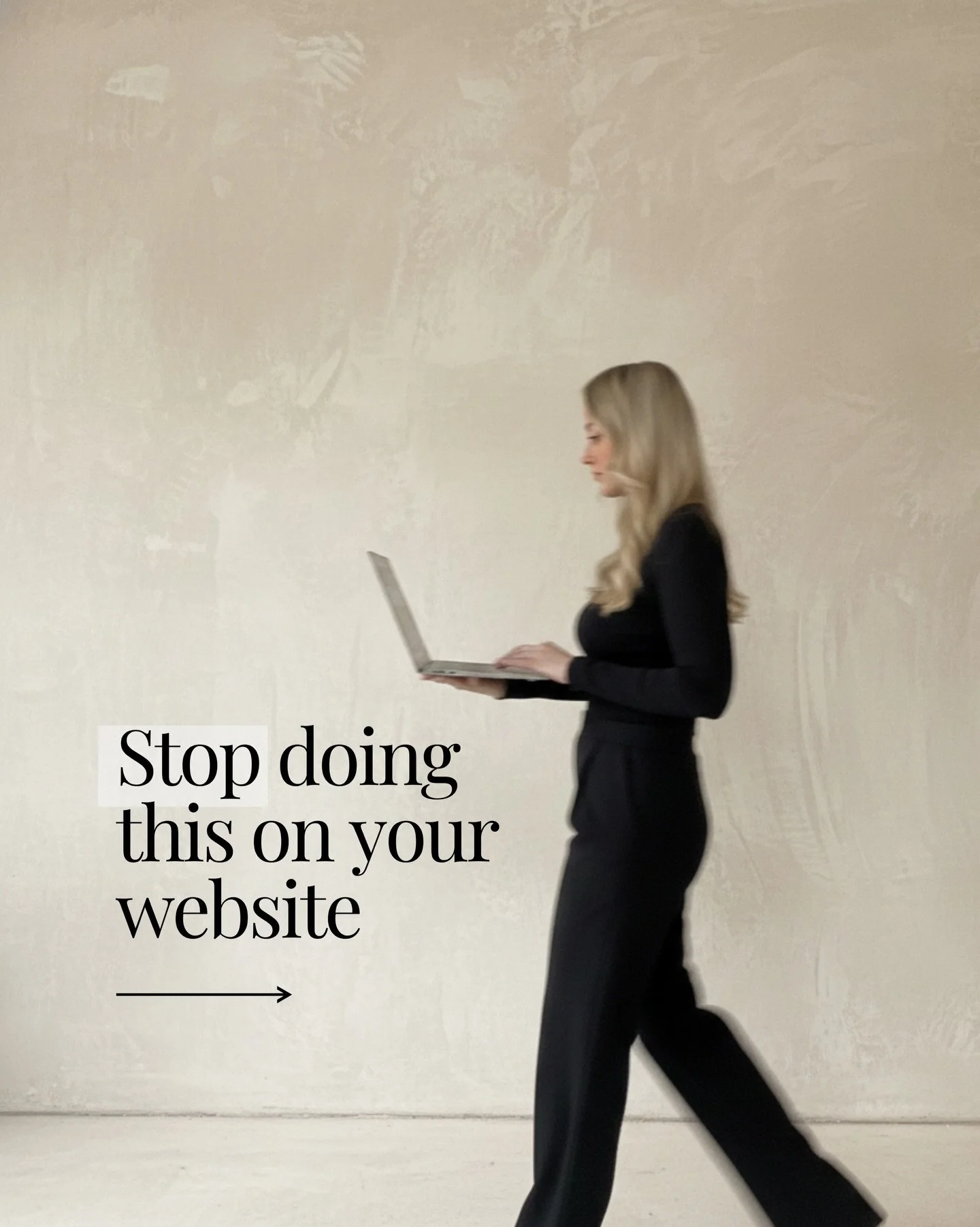 Stop doing this on your website 🛑 
 - Uploading massive images (hello slow load times 👋🏽)
- Having no clear heading on your homepage - Using 5+ fonts &ldquo;for personality&rdquo;

Your website should be clear, fast, and easy to read - not confusi