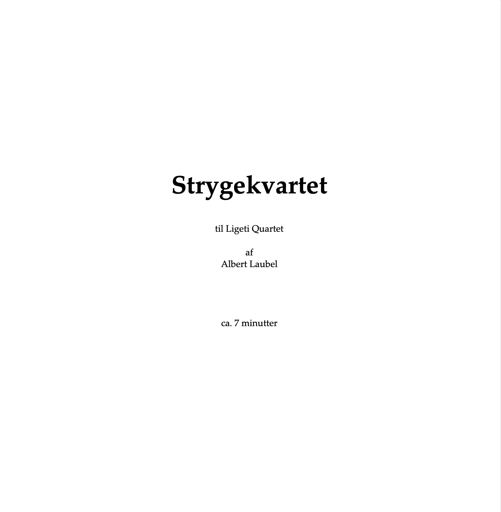 Strygekvartet (Ligeti Quartet)