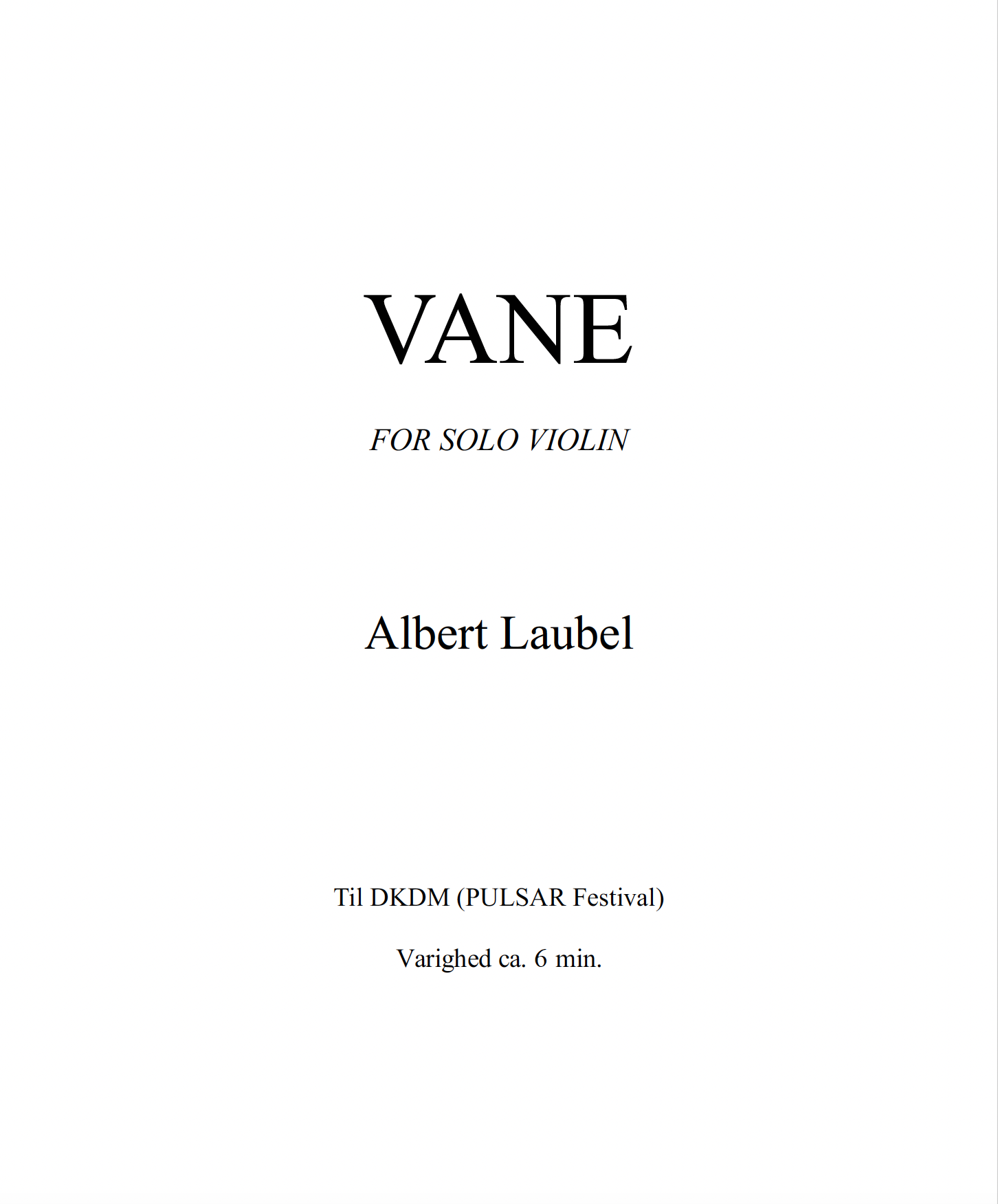 VANE (for Soloviolin)