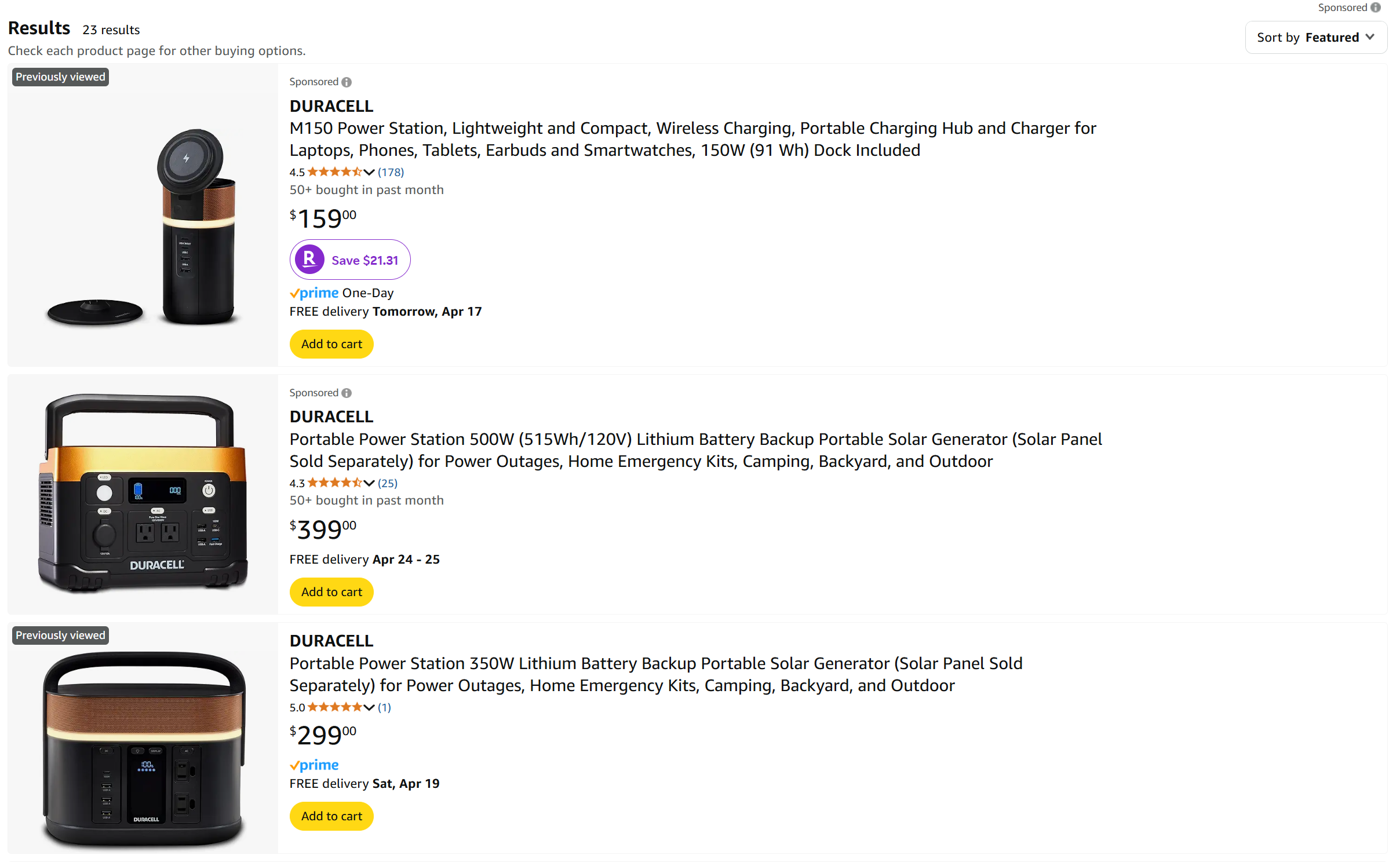 Example ads that ran on Amazon