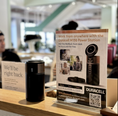 Sampling partnership with WeWork