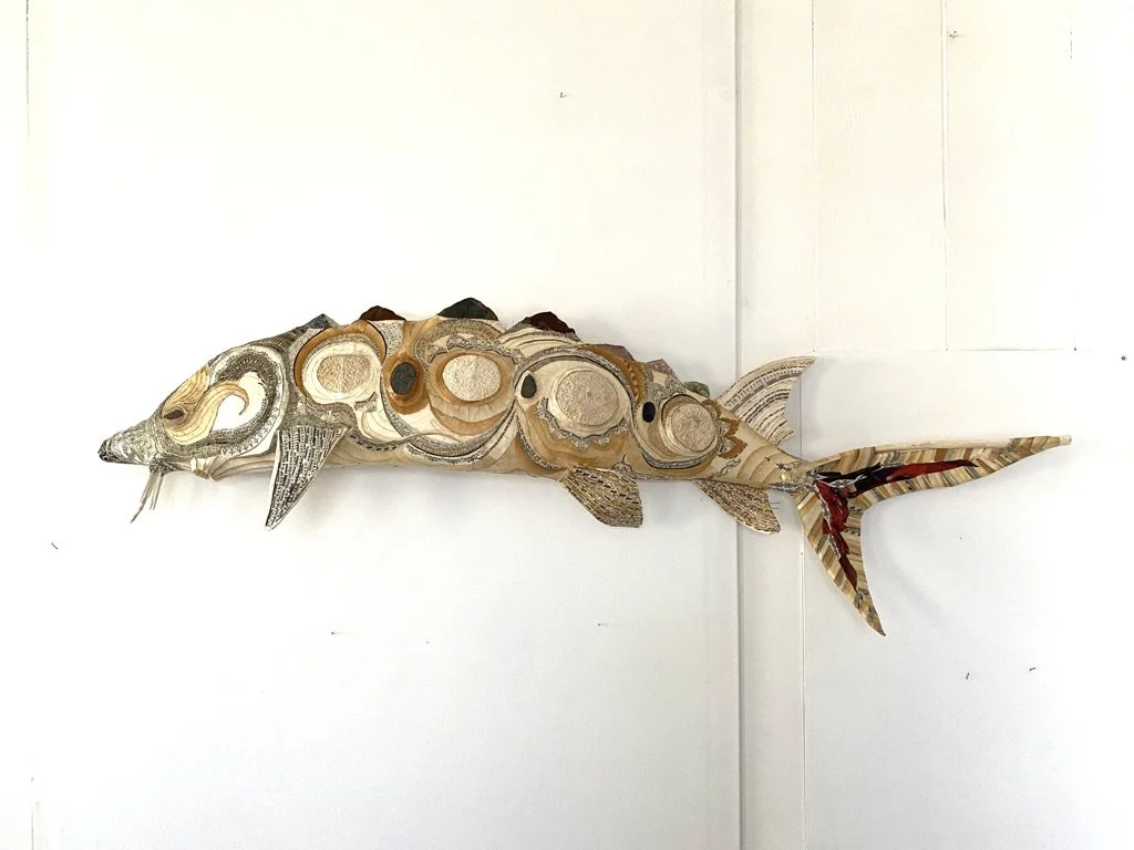 Sturgeon, Grandmother remembers,  we are all connected, Summit of the Bay ll, commission from the Passamaquody Nation