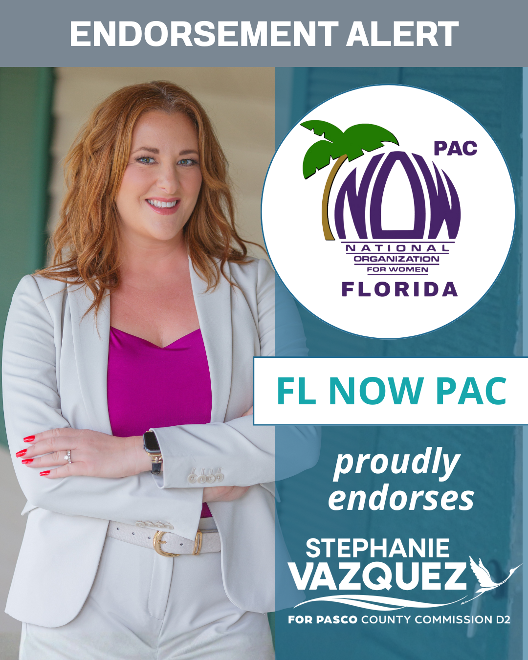 Florida NOW PAC Endorses Stephanie Vazquez for Pasco County Commission