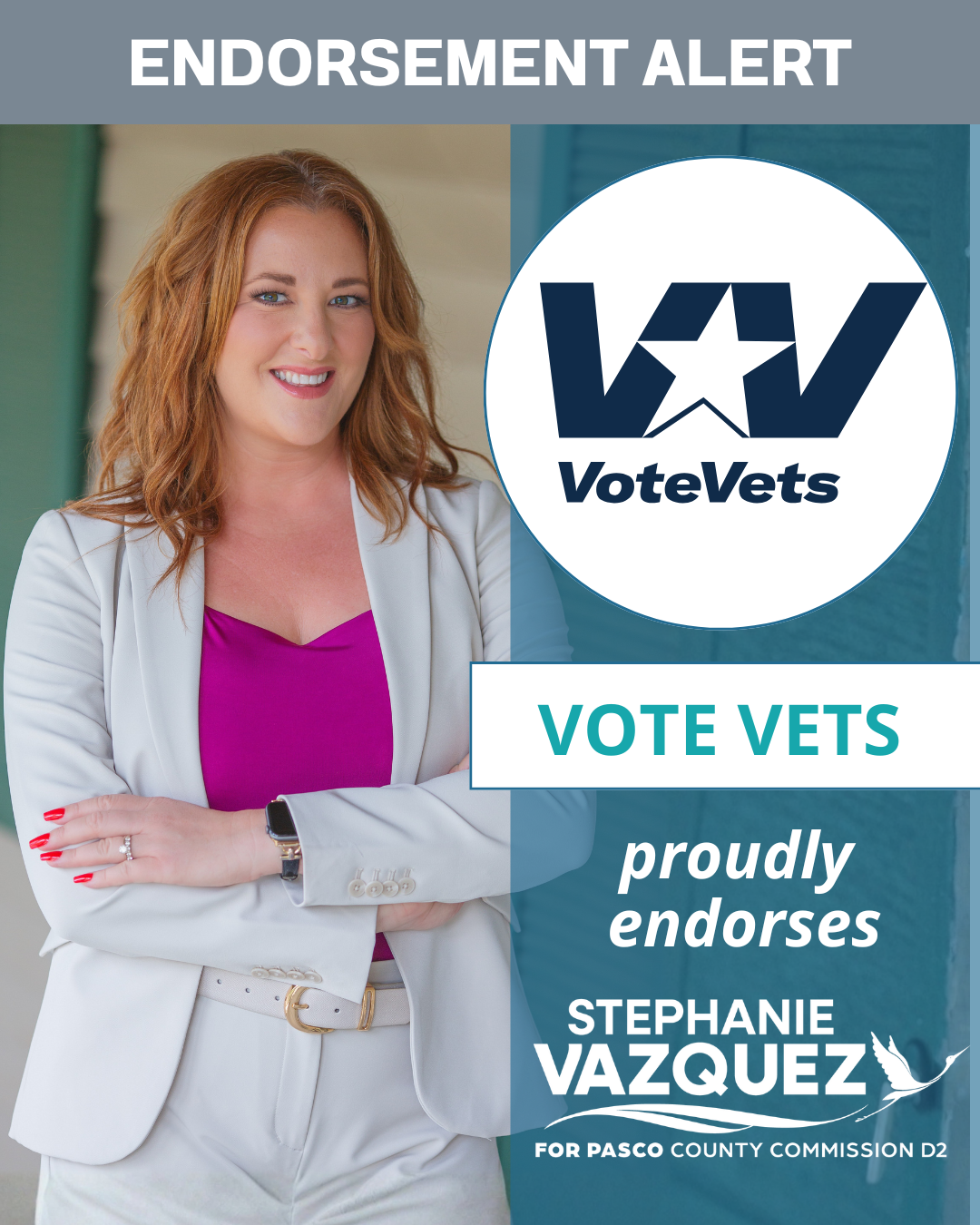 VoteVets Endorses Stephanie Vazquez for Pasco County Commission