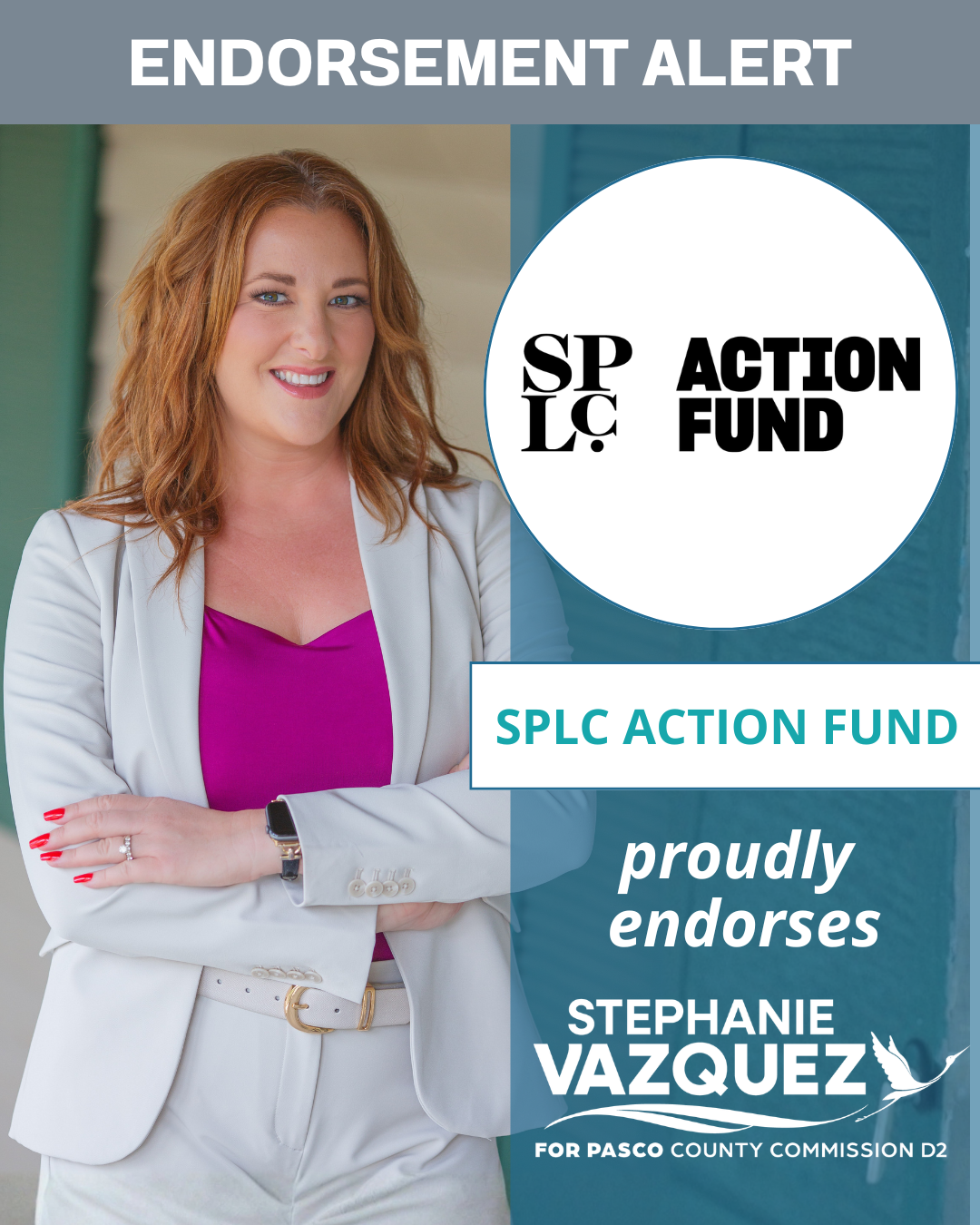 The SPLC Action Fund&nbsp;Endorses Stephanie Vazquez for Pasco County Commission