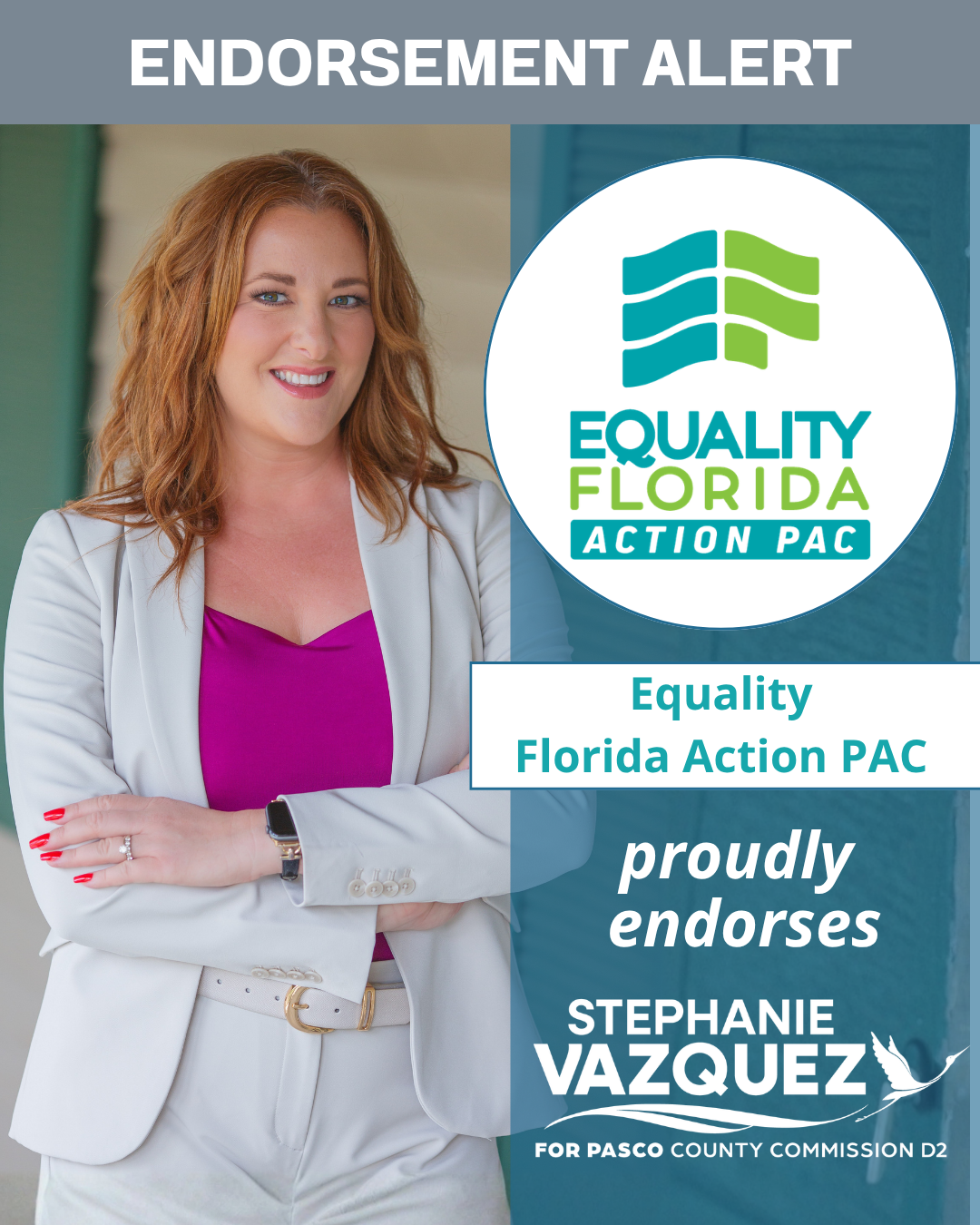 Equality Florida Action PAC Endorses Stephanie Vazquez for Pasco County Commission