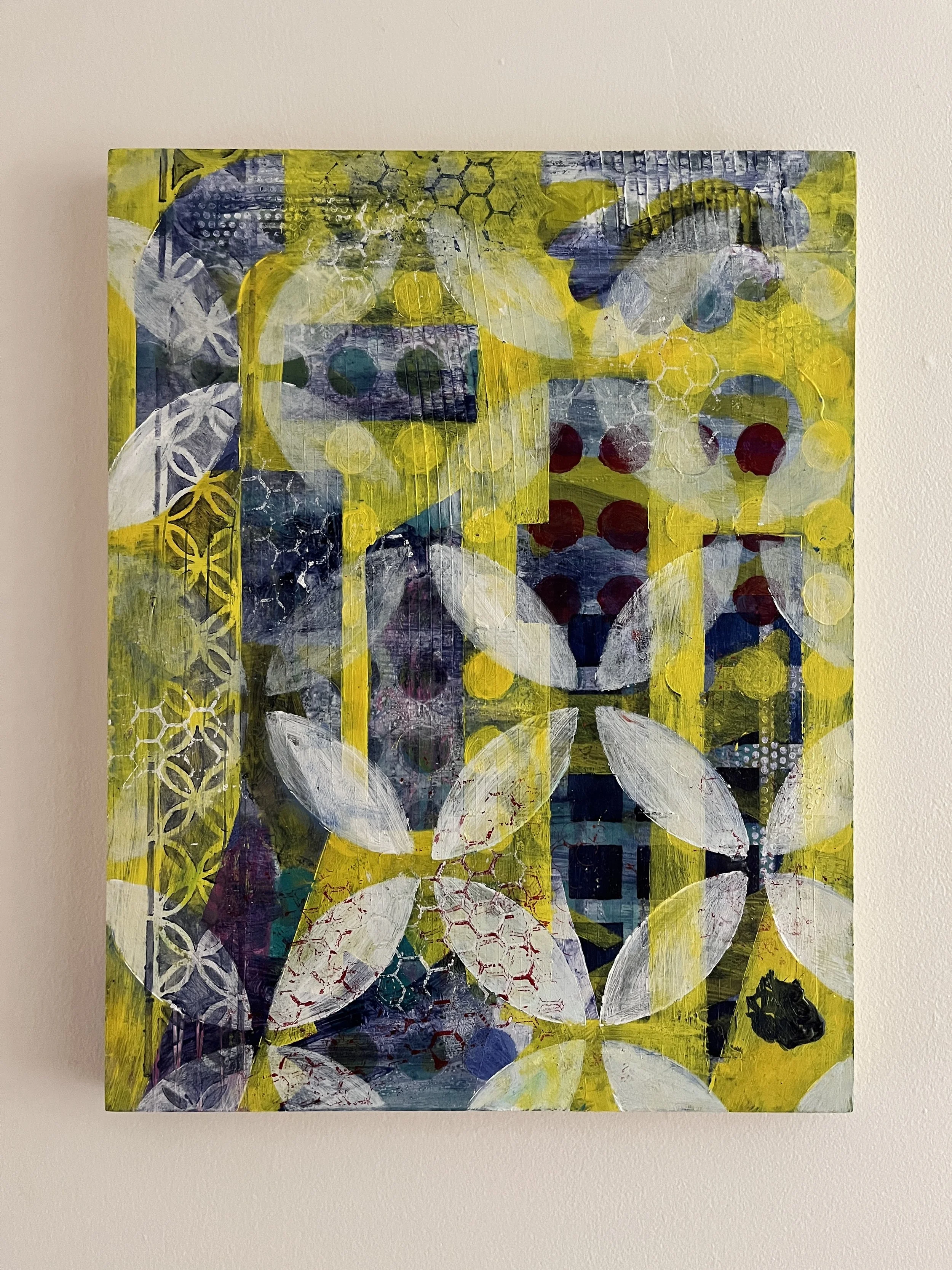 14x18 Acrylic mixed media on wood panel