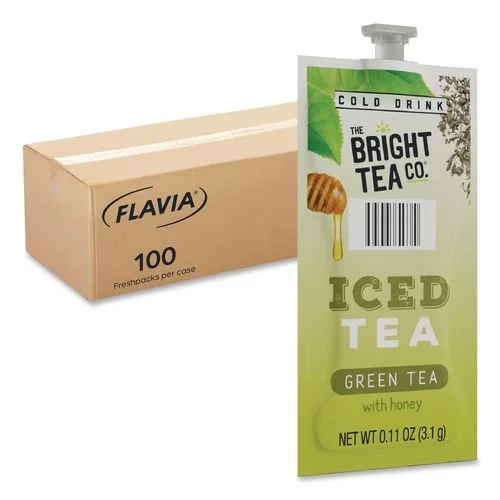 FLAVIA® The Bright Tea Co. Iced Green Tea with Honey Freshpack, 100/Carton