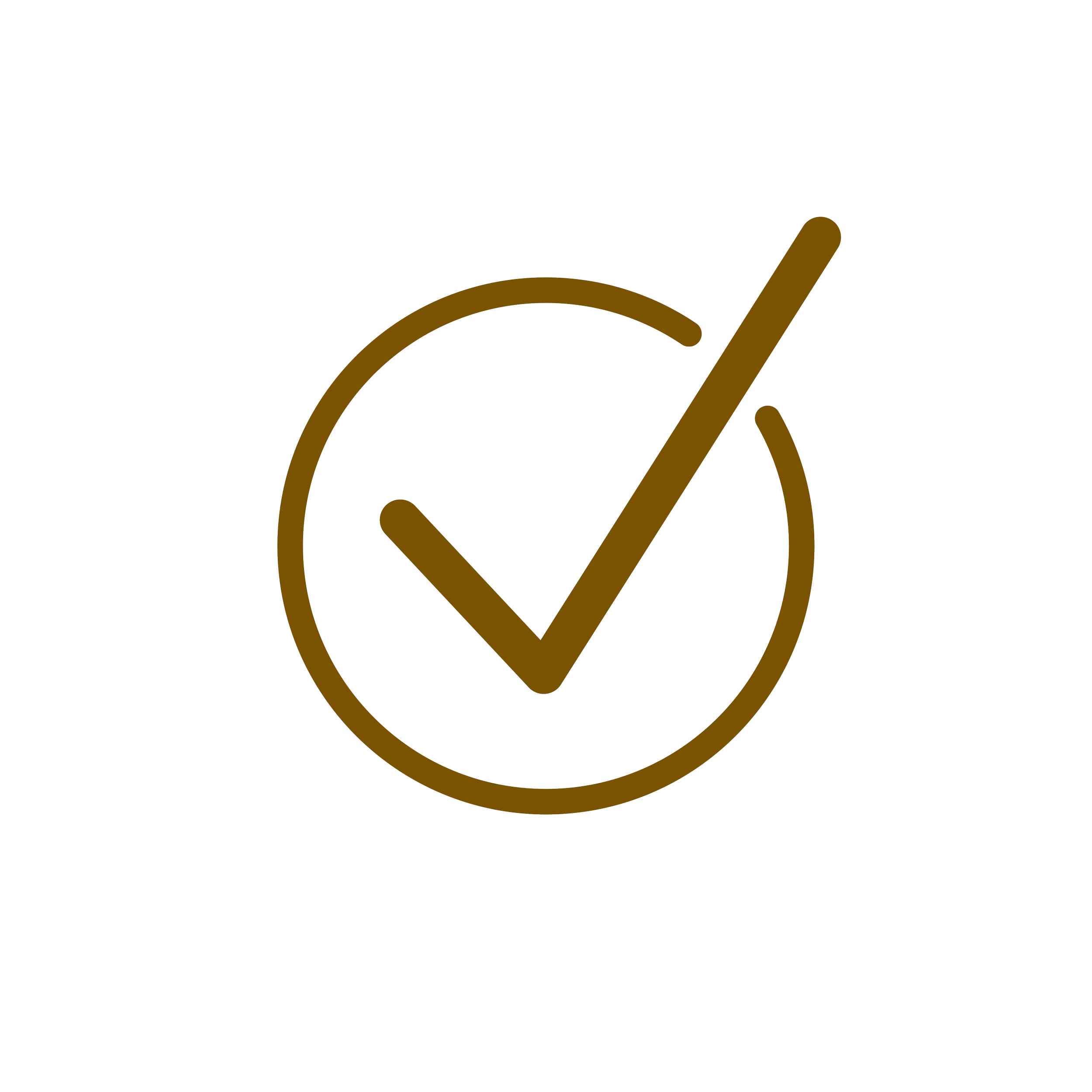 Icon of a checkmark inside a circle, representing completion or approval.