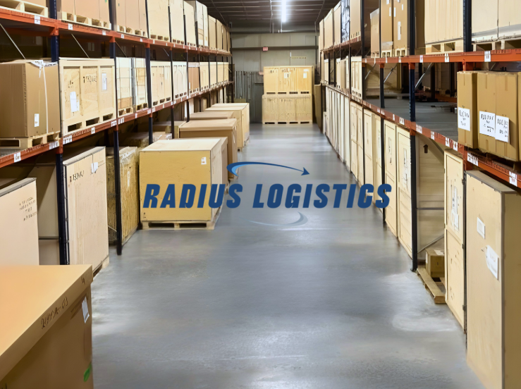 Bonded warehousing and container freight station services at Radius Logistics near Boston, Massachusetts