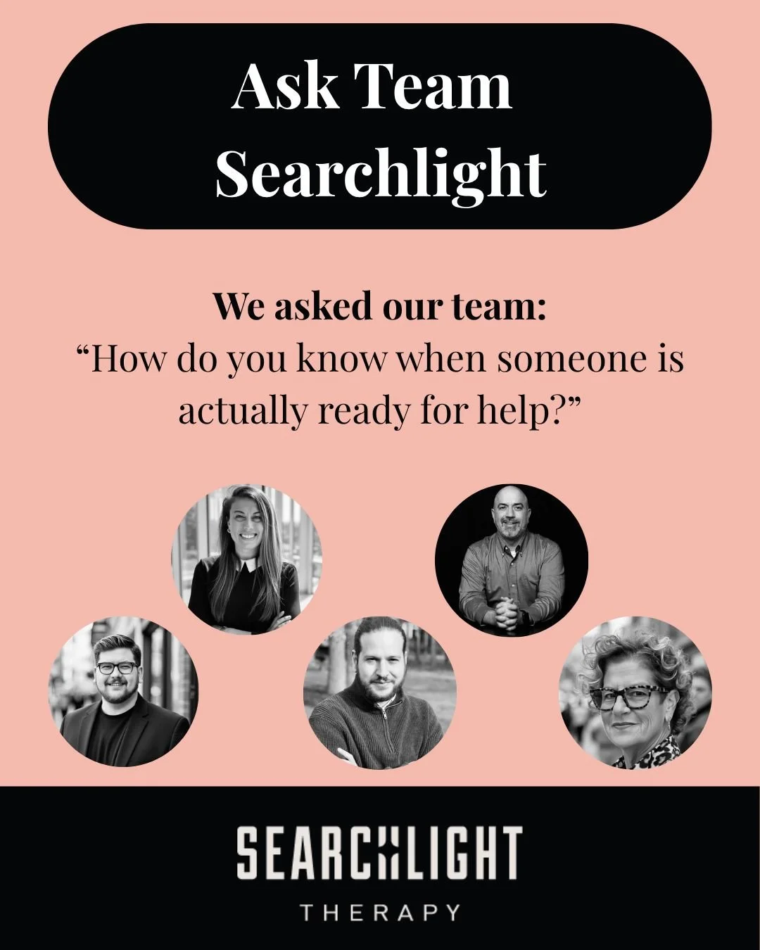 We asked the team: "How do you know when someone is actually ready for help?&rdquo; 

Swipe through to gain insight from our providers about what we look for to gauge motivation, how individuals present when they walk through our doors, and the 
