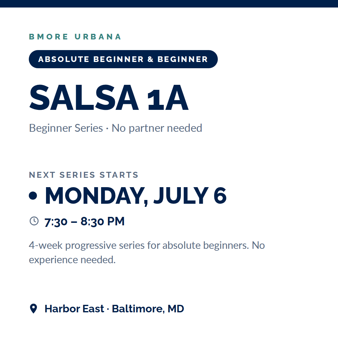 Salsa 1A Series - Absolute Beginners &amp; Beginners
