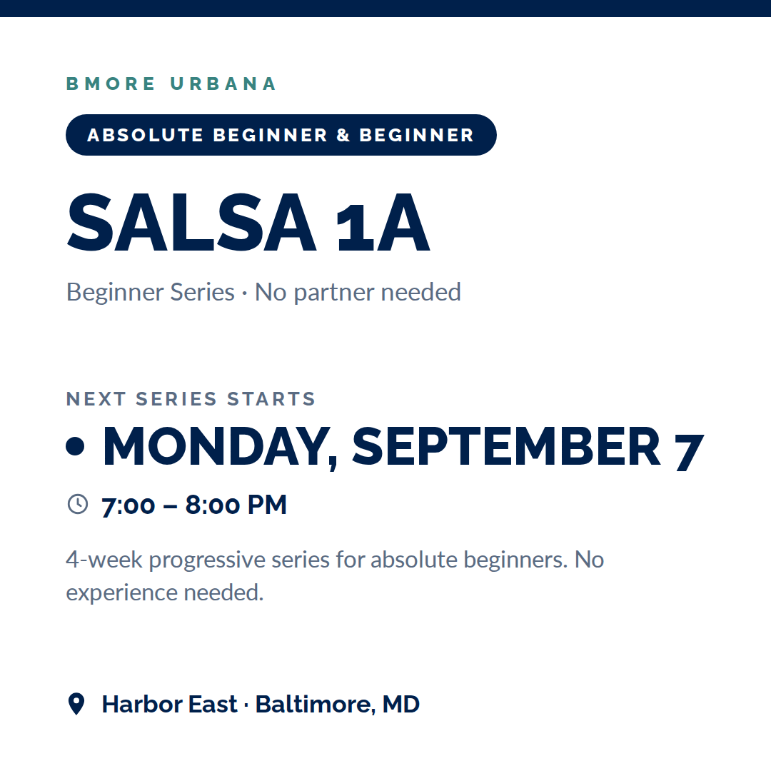 Salsa 1A Series - Absolute Beginners & Beginners