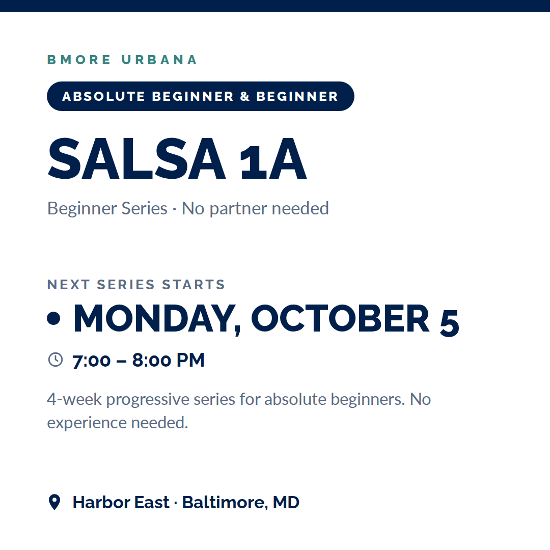 Salsa 1A Series - Absolute Beginners & Beginners