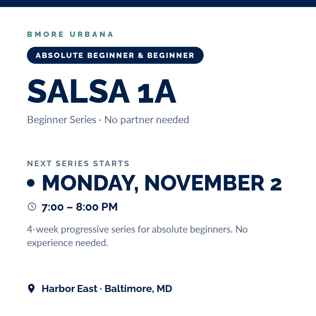 Salsa 1A Series - Absolute Beginners & Beginners