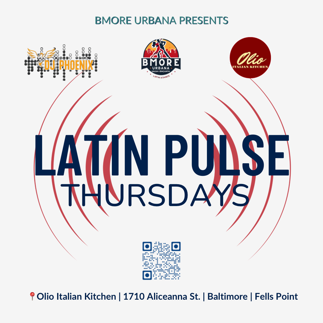 Latin Pulse Thursdays is a weekly Latin dance event in Pigtown, Baltimore at Mystique Brewery, featuring salsa and bachata lessons plus a Latin dance social near Camden Yards.
