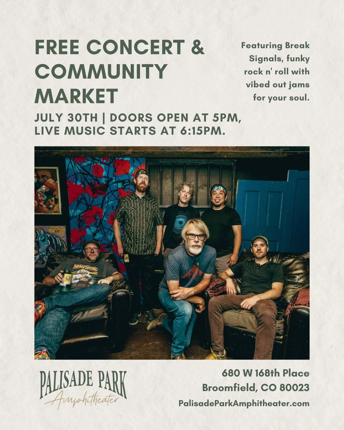 See you this Thursday for @breaksignals live at PPA! Doors at 5PM, live music at 6:15PM. 🙌