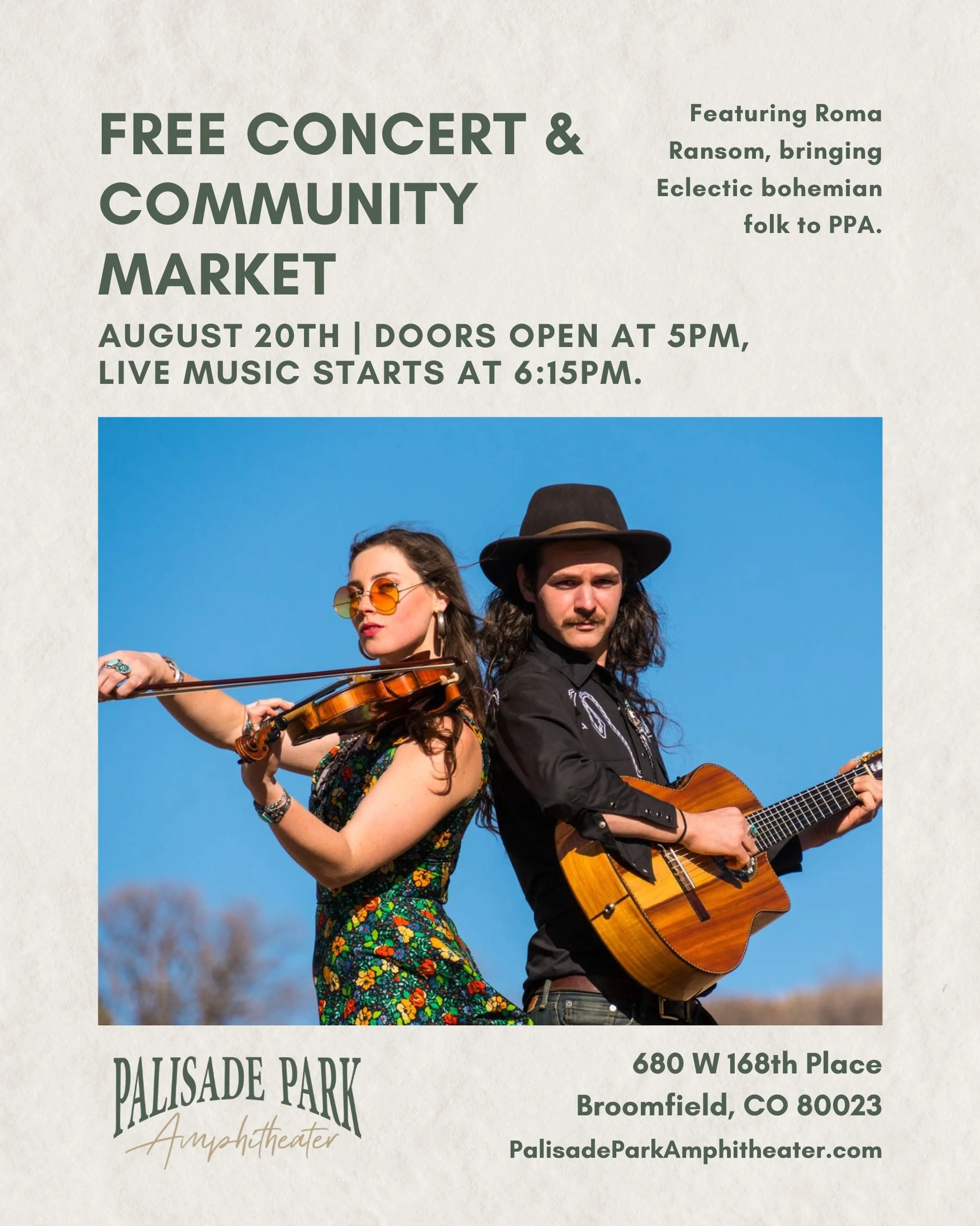 Join us and @romaransom this Thursday at PPA! Free live music, shopping with local vendors, food trucks, and drinks at our beer garden!