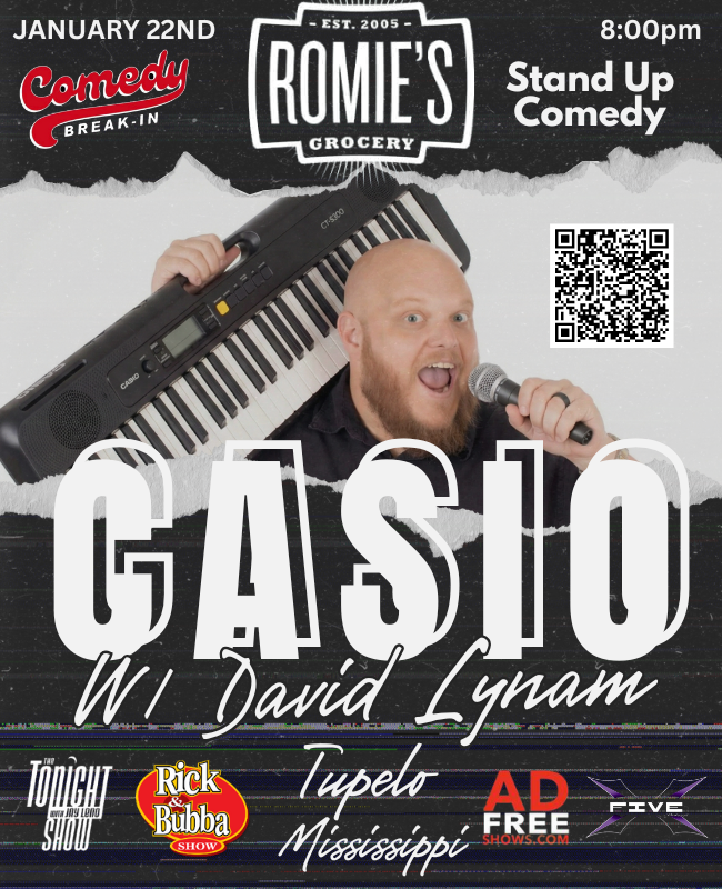 1/22 Casio comes to Tupelo MS at Romies! 