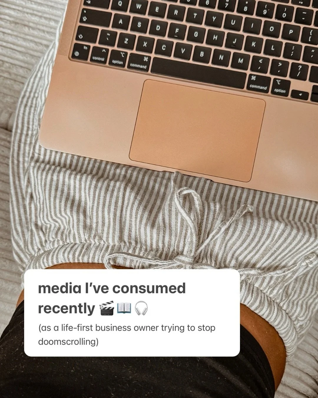 media I&rsquo;ve consumed recently as a life-first business owner trying to stop doomscrolling 🎬📖🎧

#doomscrolling #lifefirstbusiness #sustainablemarketing