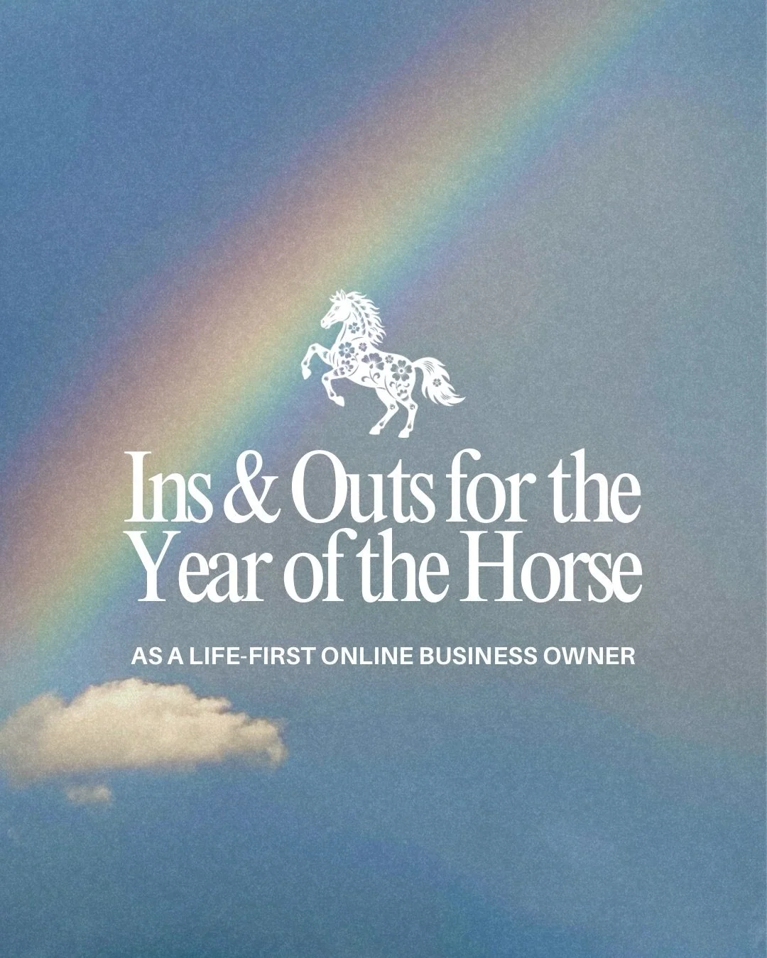 My ins &amp; outs for the year of the horse as a life-first online business owner 🤍✨

#yearofthehorse #lifefirst #onlinebusinessowner #founderdiaries #founderlife