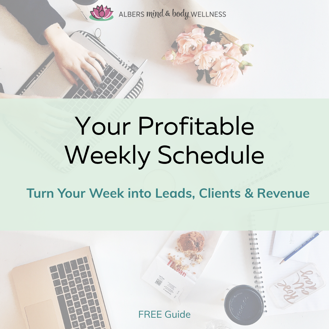 Your Profitable Weekly Schedule