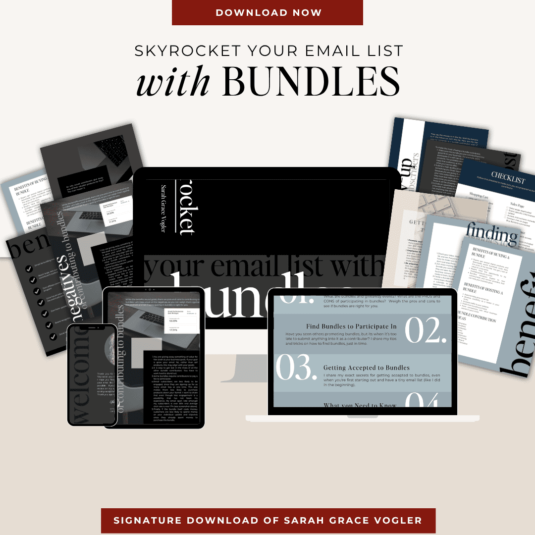 Skyrocket Your Email List with Bundles from Sarah Grace Volger (usually $9)