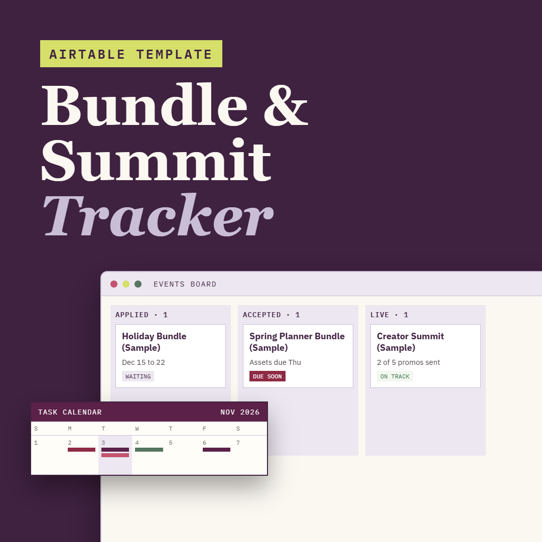 Bundle &amp; Summit Tracker from Dione Grillo (usually $67)