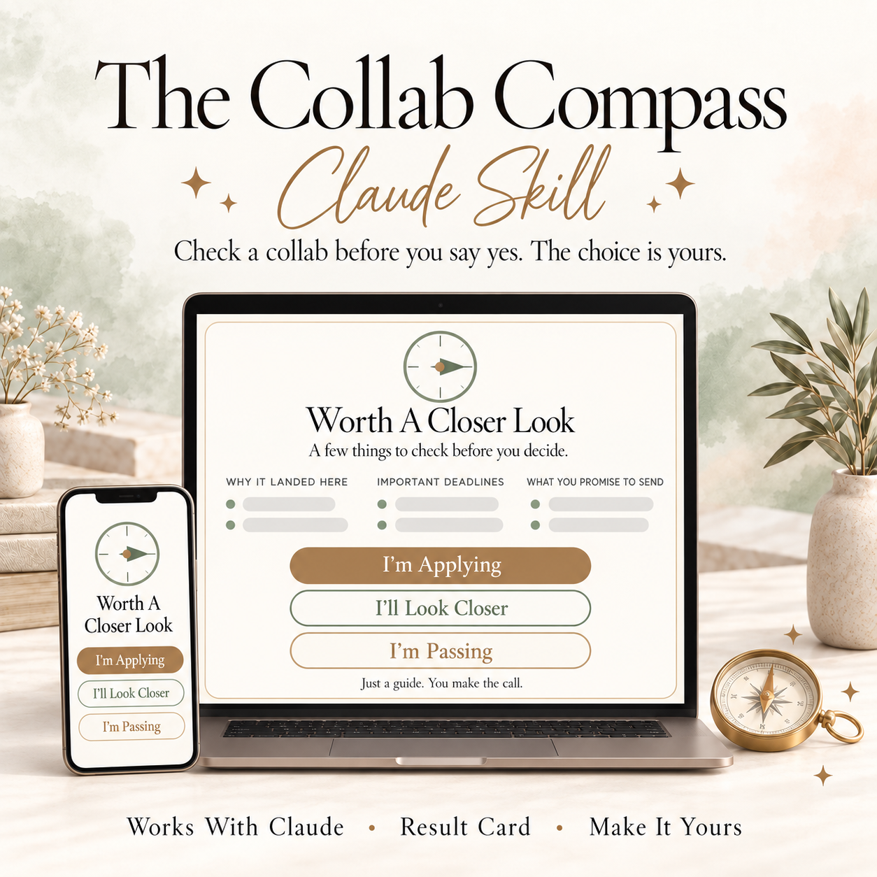 The Collab Compass Claude Skill from Serena Kretchmer (usually $37)