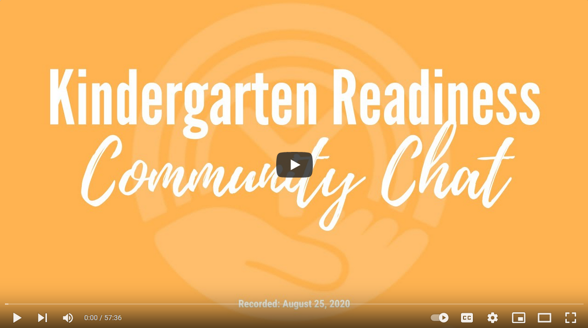 Community Chat: Kindergarten Readiness