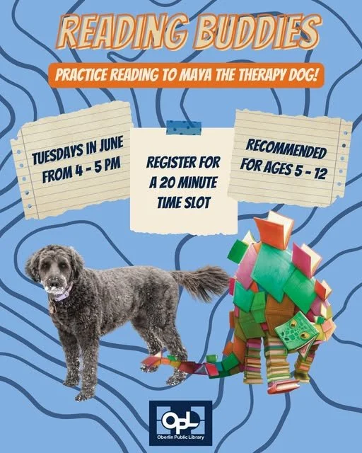 Maya the Therapy Dog at OPL this June