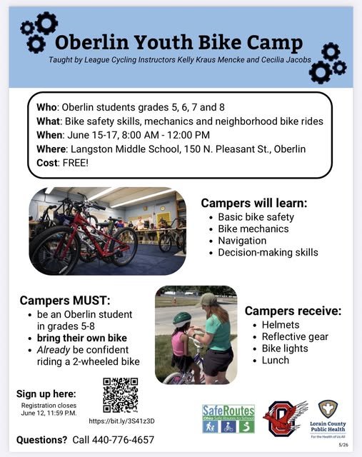 Oberlin Youth Bike Camp