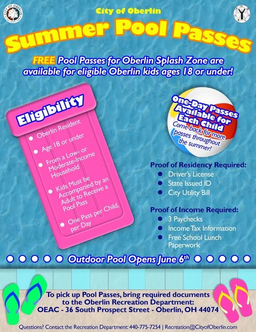 Summer Pool Passes