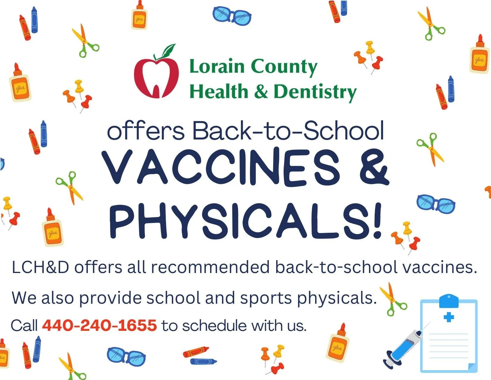 Back-to-School Vaccines and Physicals Available 