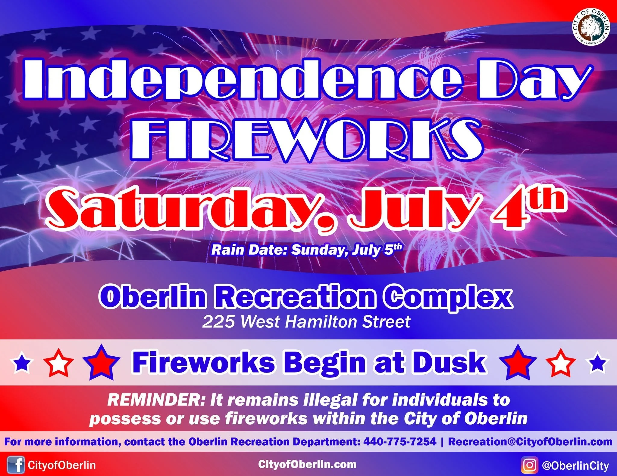 2026 City of Oberlin Fireworks
