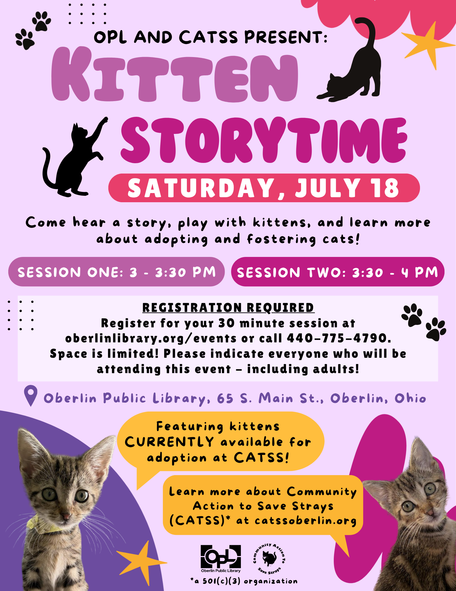 Kitten Storytime at the OPL!