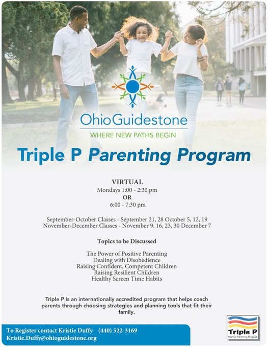 OhioGuidestone Triple P Parenting Program Virtual Sessions